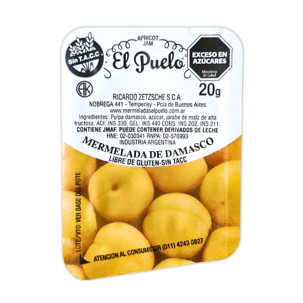 MERMELADA DAMASCO EL PUELO 120 U X 20 G