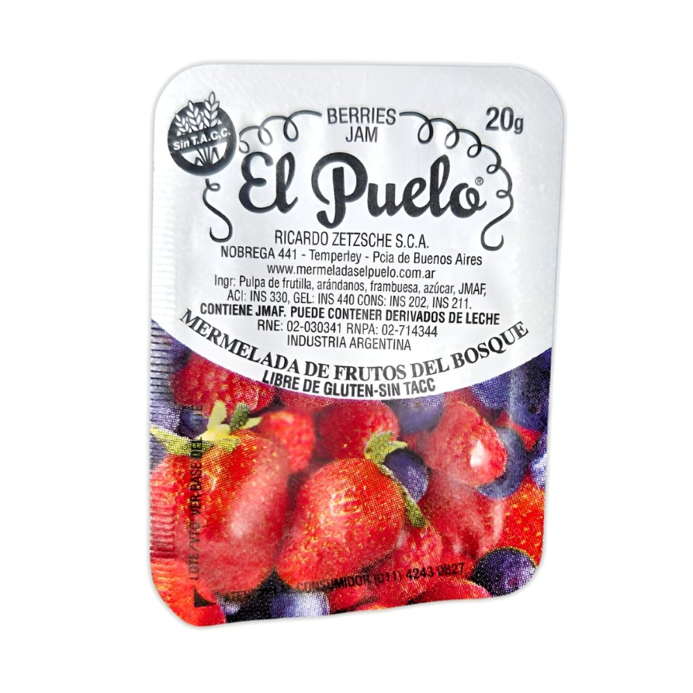 MERMELADA FRUTOS DEL BOSQUE EL PUELO 120 U X 20 G