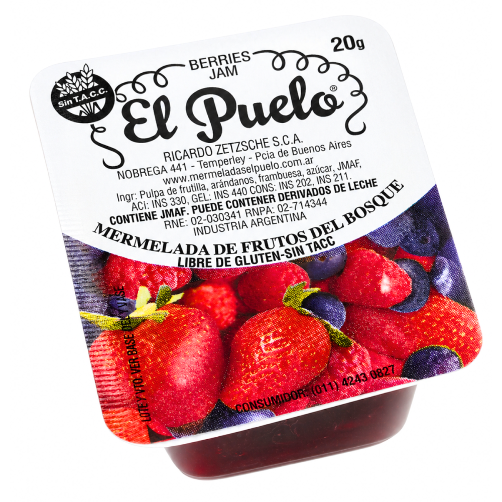 MERMELADA FRUTOS DEL BOSQUE EL PUELO 120 U X 20 G