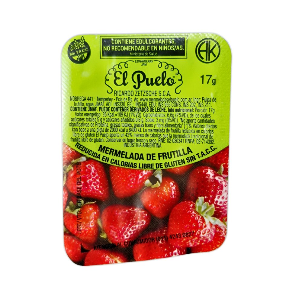MERMELADA DIET FRUTILLA EL PUELO 120 U X 17 G