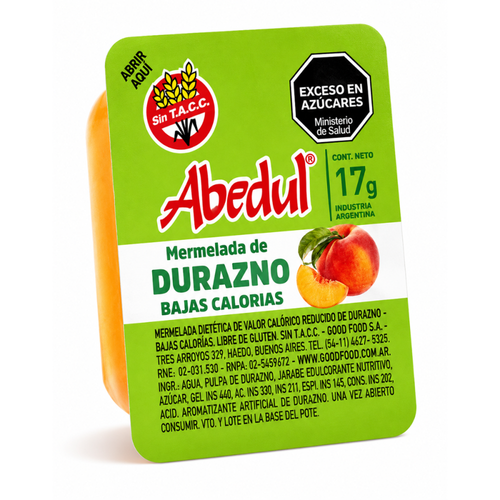 MERMELADA DIET DURAZNO ABEDUL x 120 u.