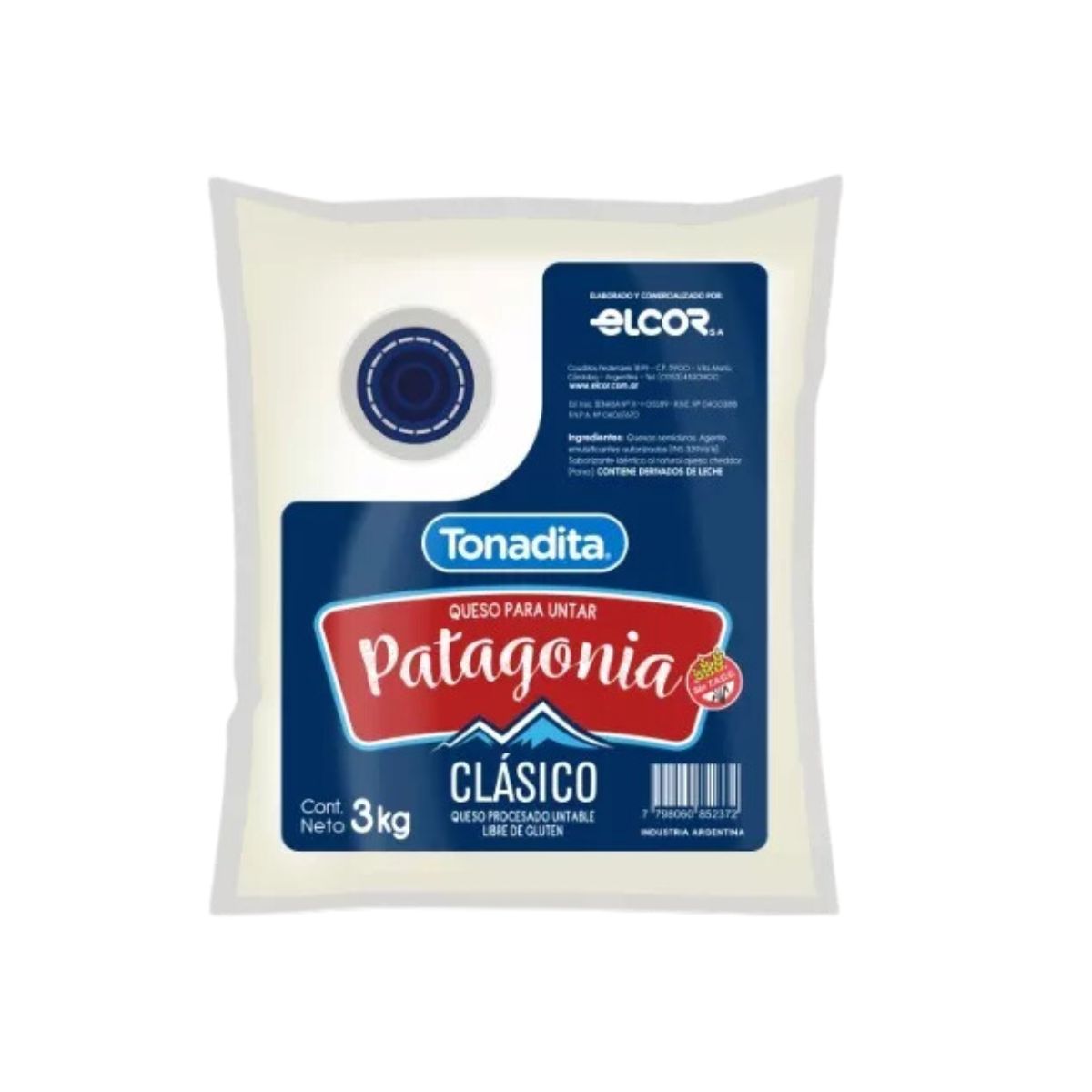 QUESO CREMA TONADITA  2 x 3 kg SIN TAC