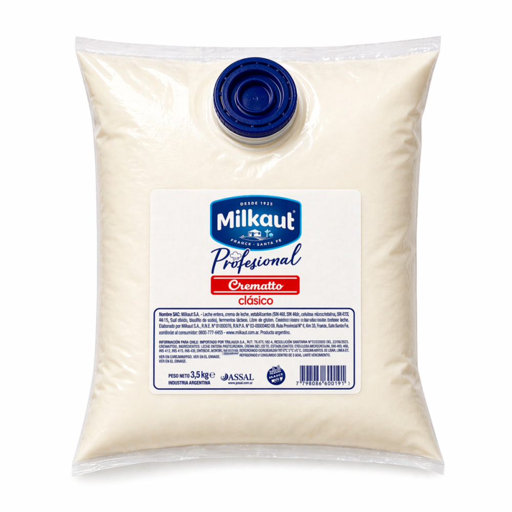QUESO CREMATTO POUCH  MILKAUT 2 X 3.5 KG