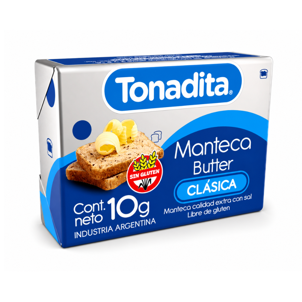 MANTECA BUTER TONADITA 3 cajas x 100 u x 10gr