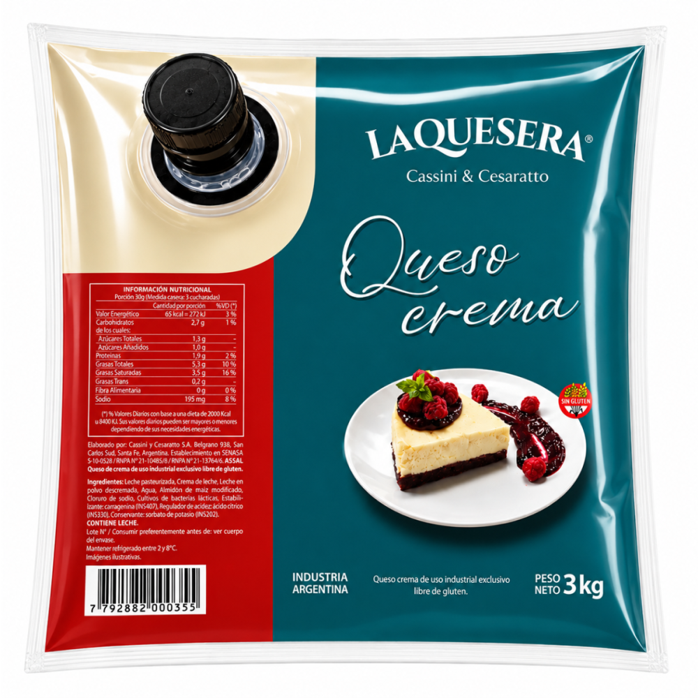QUESO CREMA LA QUESERA 4 X 3 KG