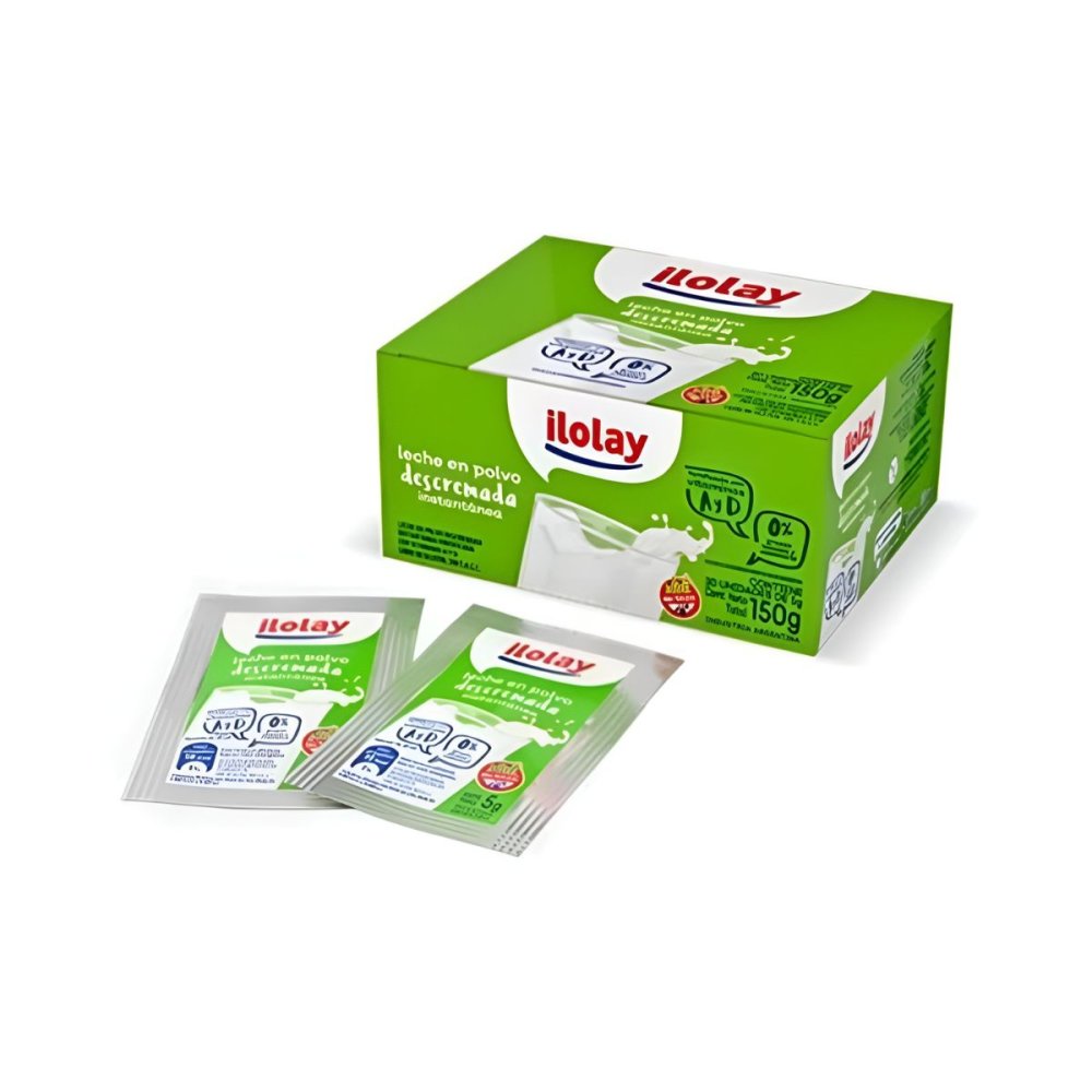 LECHE EN POLVO ILOLAY pack 8 x 30 sobres x 5 g c/u