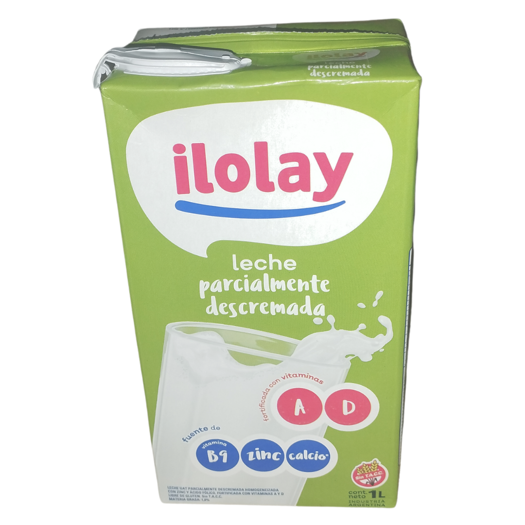 LECHE DESCREMADA ILOLAY 12 unid X 1 LT