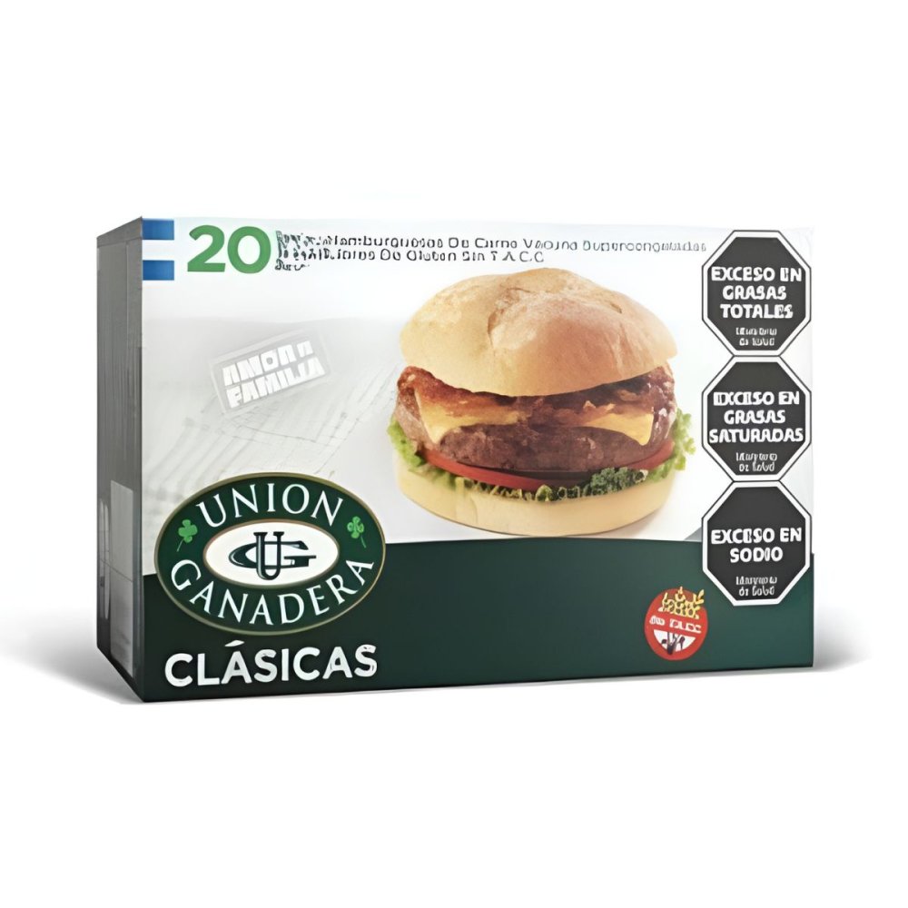 HAMBURGUESA UNION GANADERA 20 u. x 140 grs.