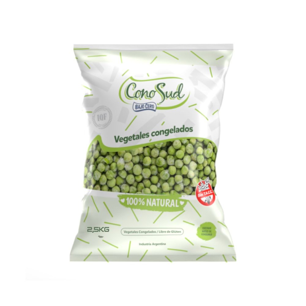 ARVEJAS IQF CONGELADA  BOLSA 5 x 2.5 kg