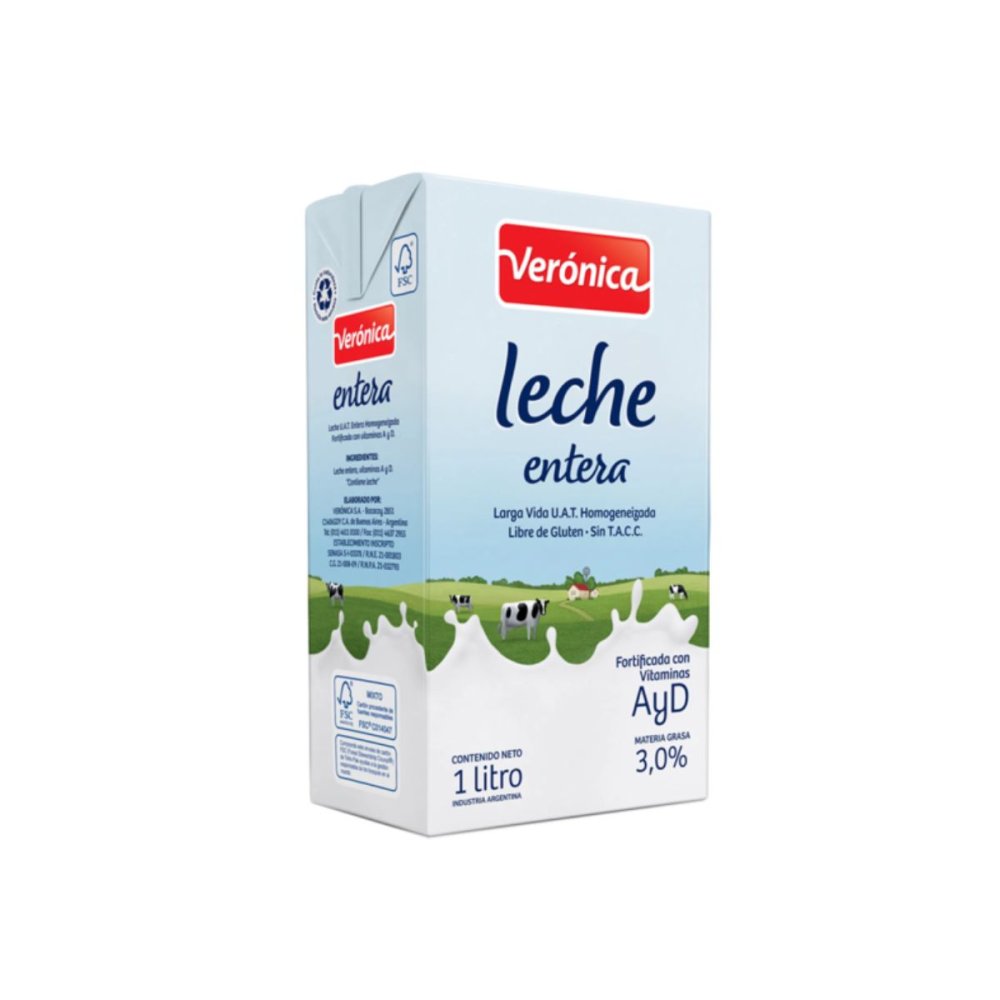 LECHE LARGA VIDA ENTERA VERONICA 12u. x 1 Lt