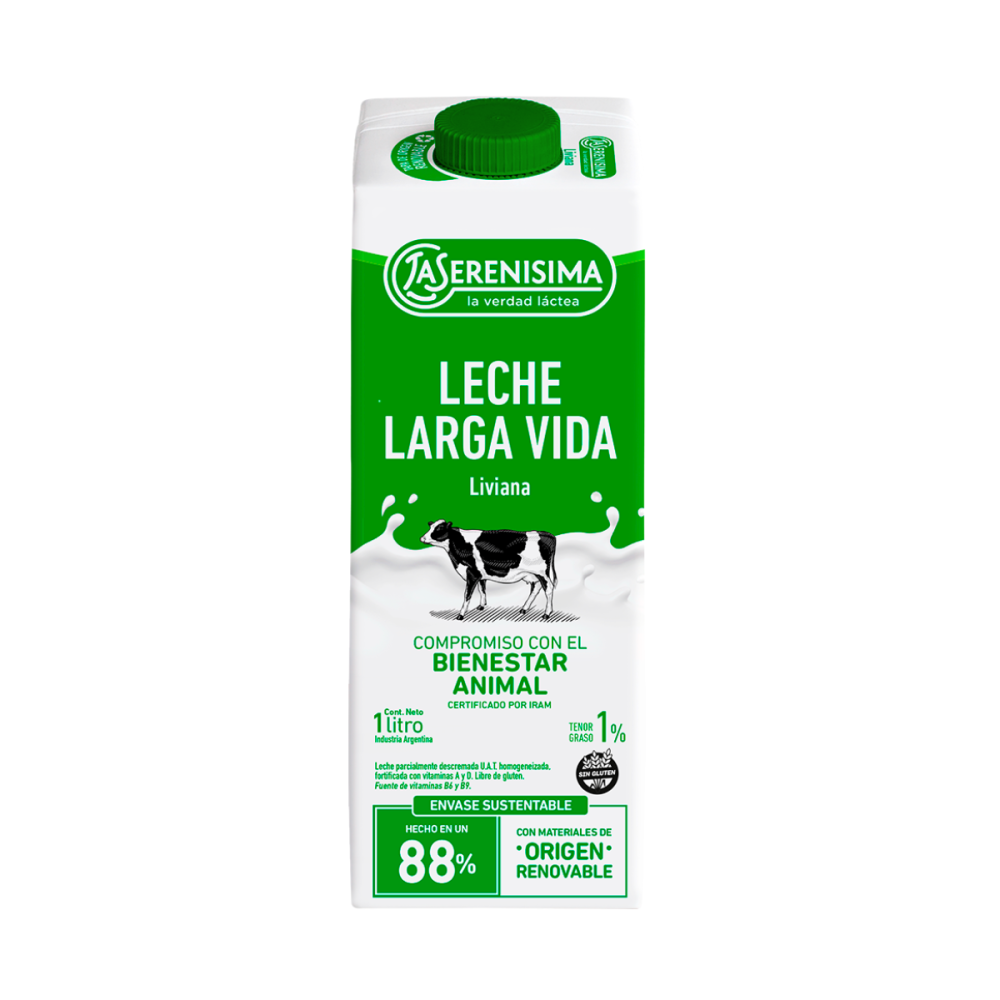 LECHE DESCREMADA 12X1 LT LA SERENISIMA