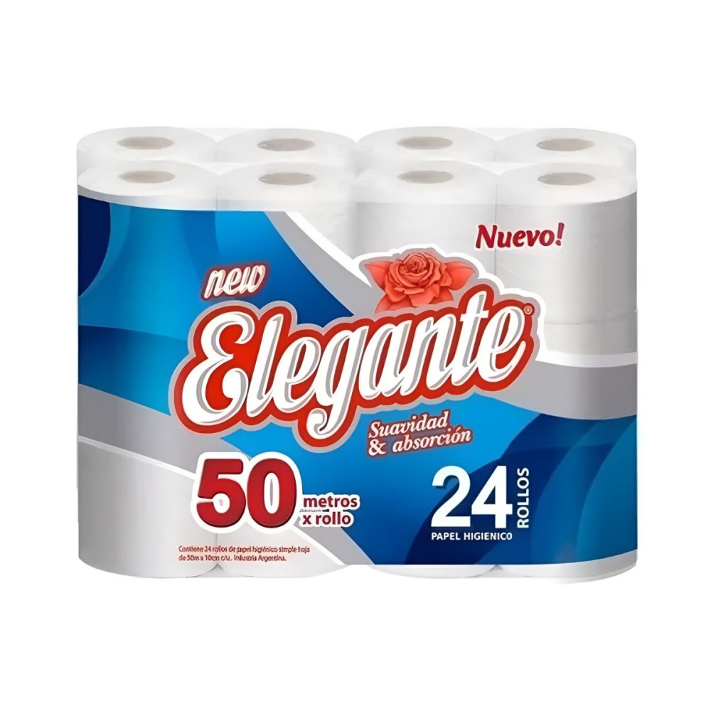 PAPEL HIGIE.BOLSON ELEGANTE 24 rollos x 50 m.