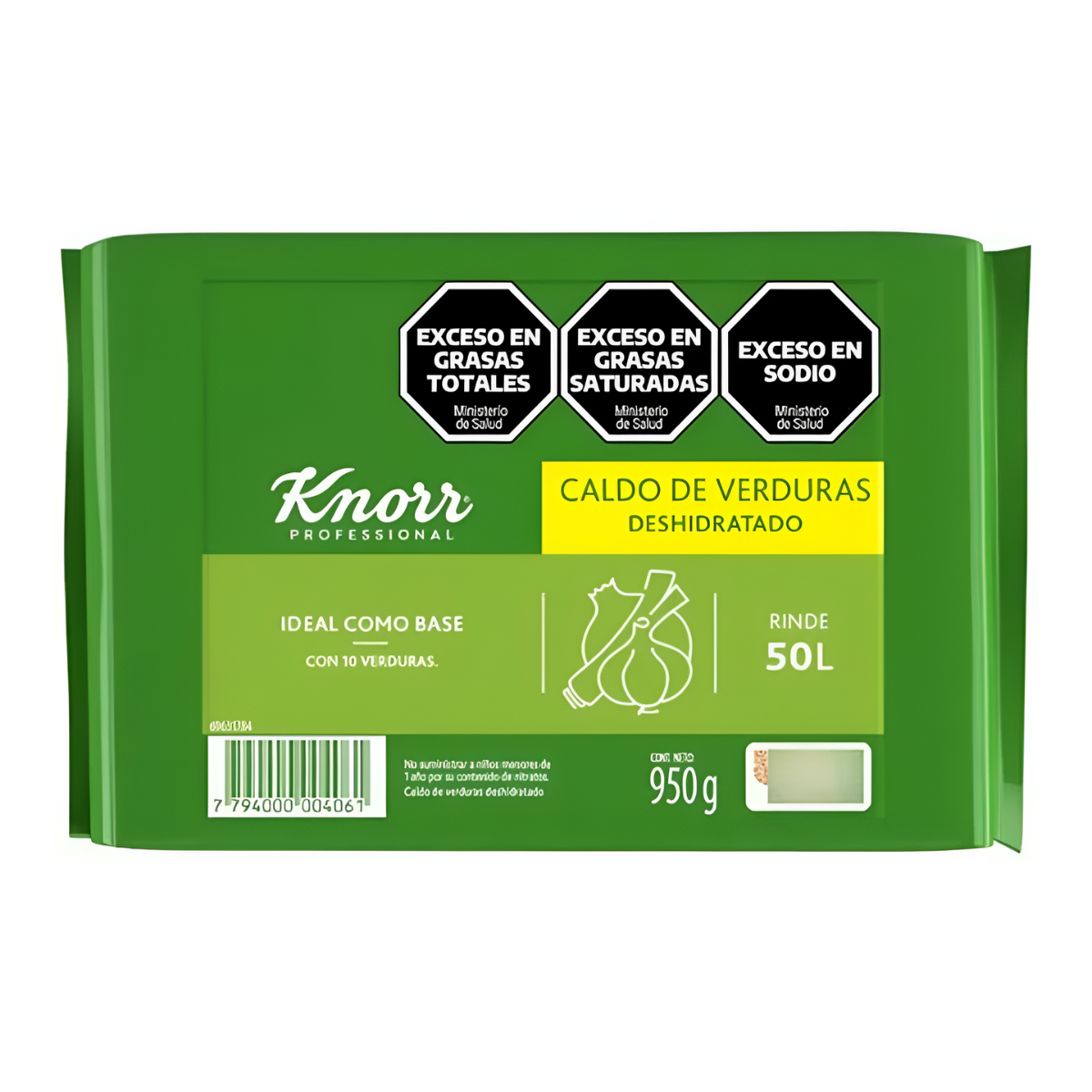 CALDO PASTA KNORR VERDURA X 950 GRS,