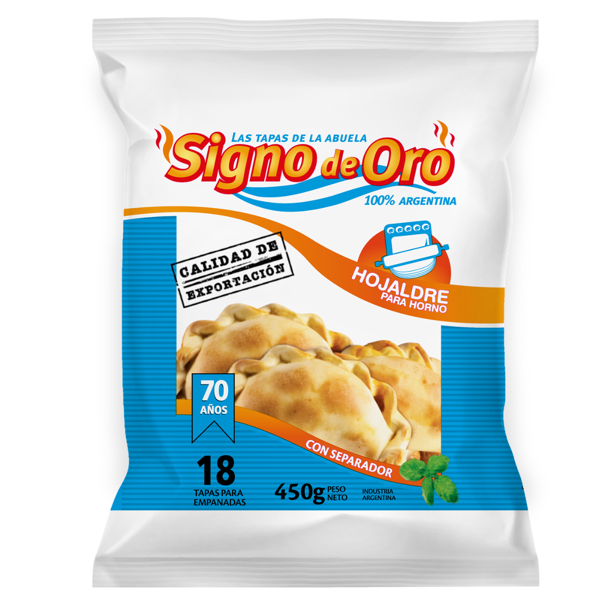 TAPA EMP.12cm hojaldre.x18 unid SIGNO ORO