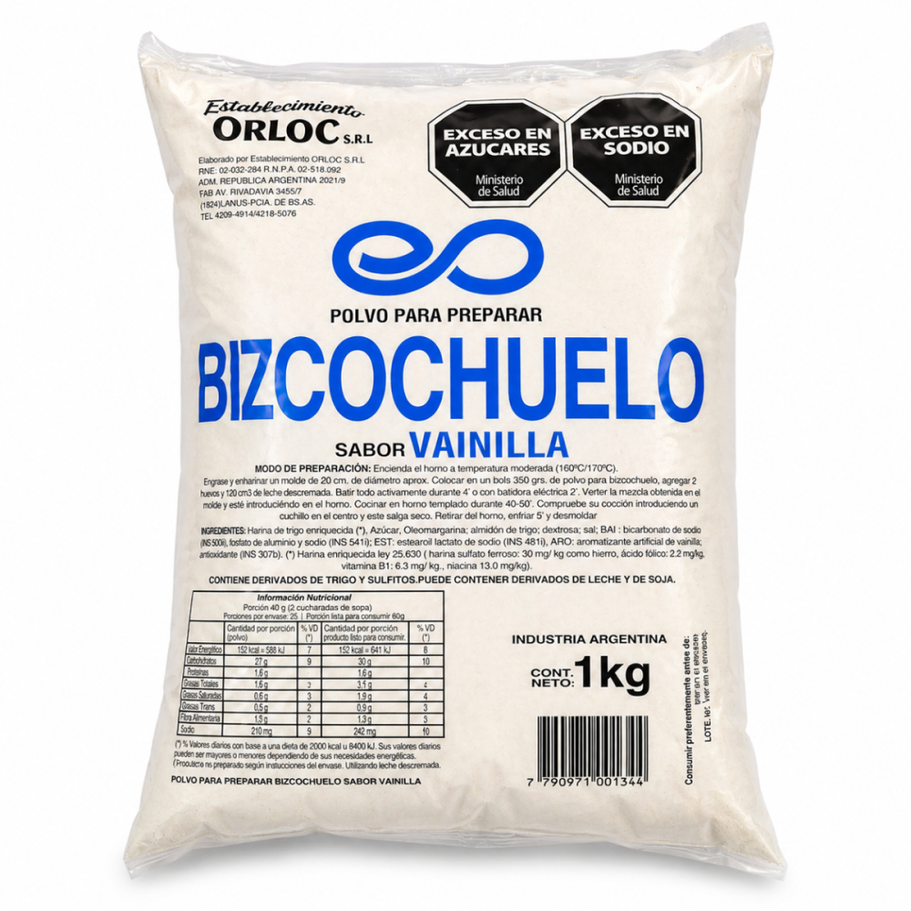 BIZCOCHUELO DE VAINILLA x1kg ORLOC