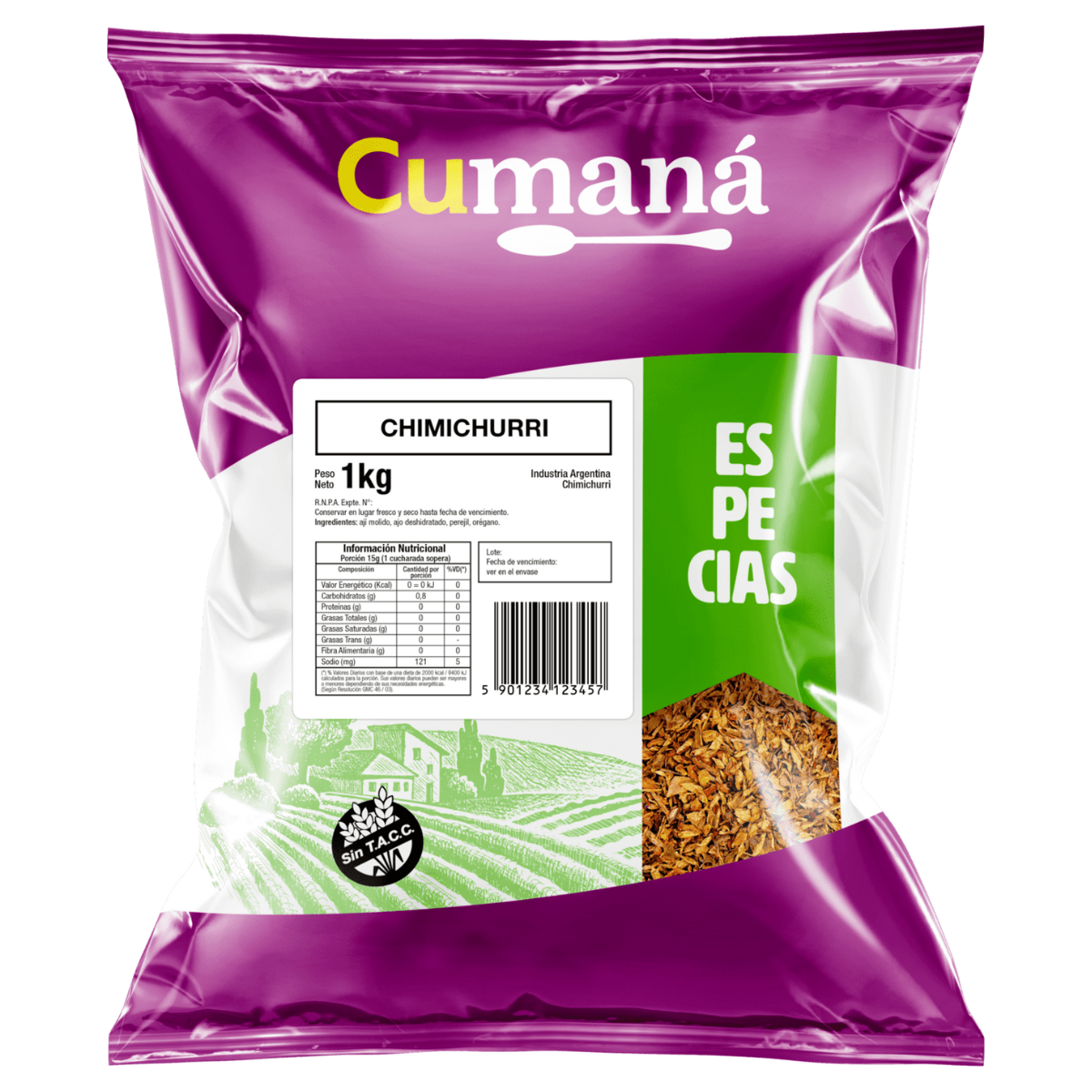 CHIMICHURRI CUMANA 10 BOLSAS  X 1 KG