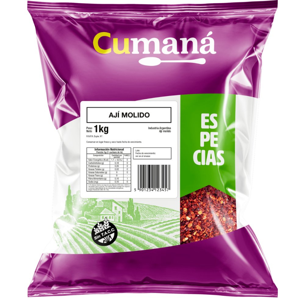 AJI MOLIDO CUMANA 10 BOLSAS  X 1 KG