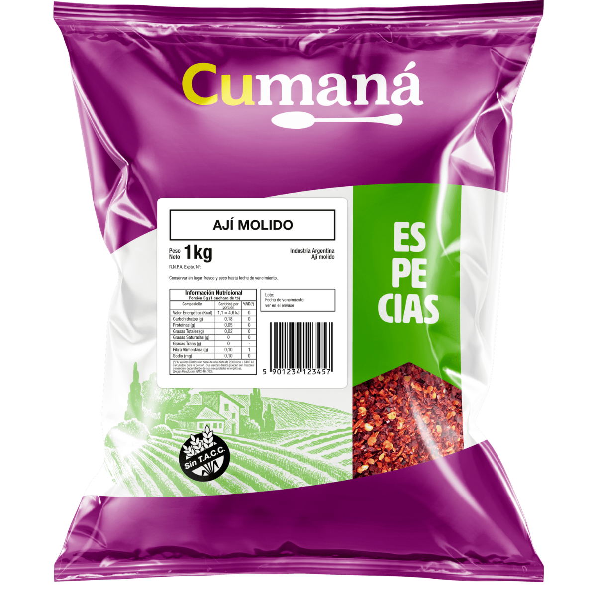AJI MOLIDO CUMANA 10 BOLSAS  X 1 KG