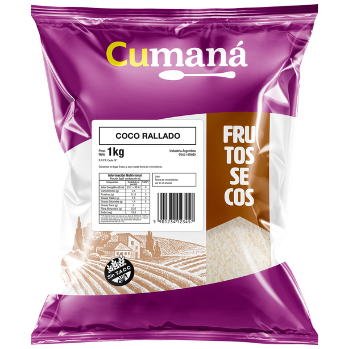 COCO RALLADO CUMANA 10 BOLSAS X 1 KG