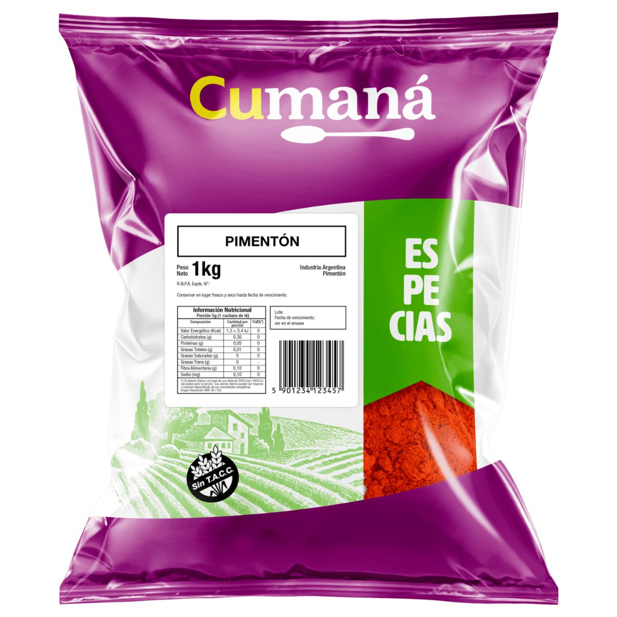 PIMENTON CUMANA 10 BOLSAS X 1 KG
