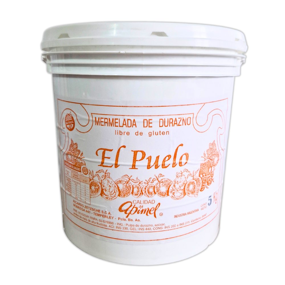 BALDE MERMELADA DURAZNO X 5 KG EL PUELO