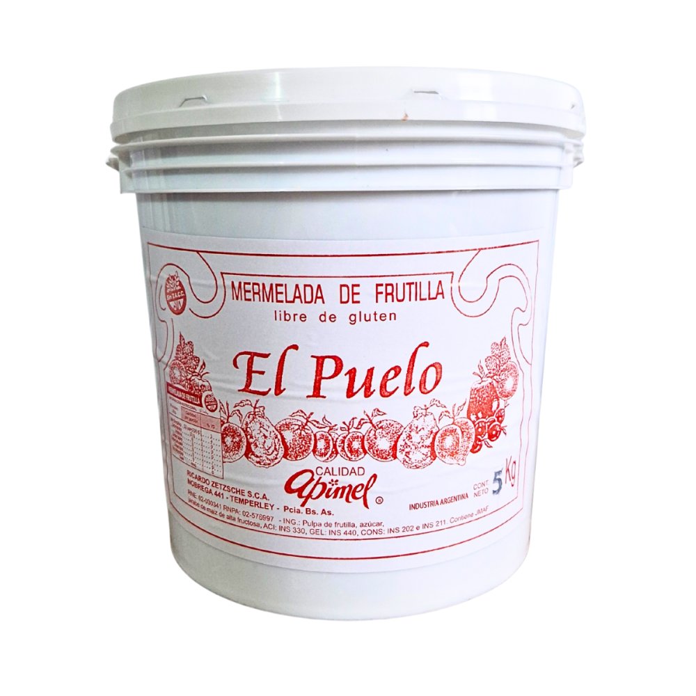BALDE MERMELADA FRUTILLA X 5 KG EL PUELO