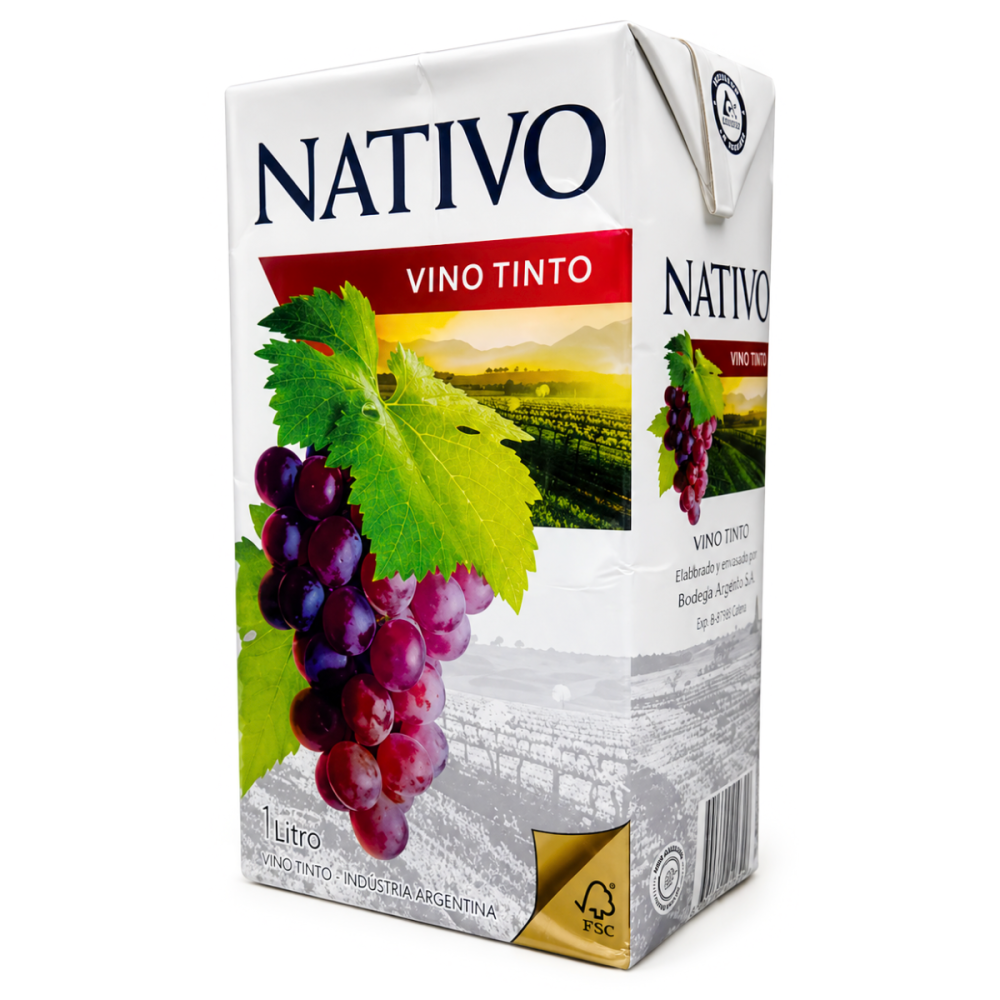 VINO TETRA TINTO NATIVO 12 X 1 LTS