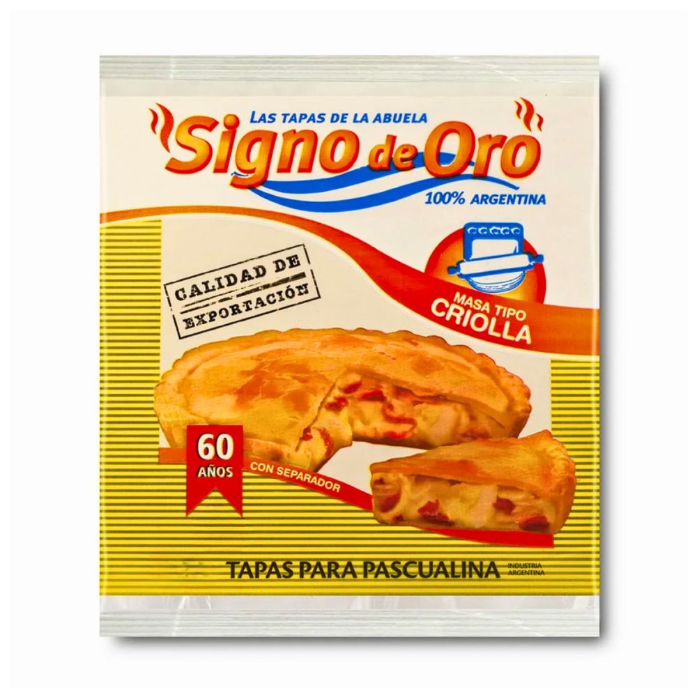 TAPA TARTA INDIV.19cm CRIO. 24u. x3kg SIGNO.O.