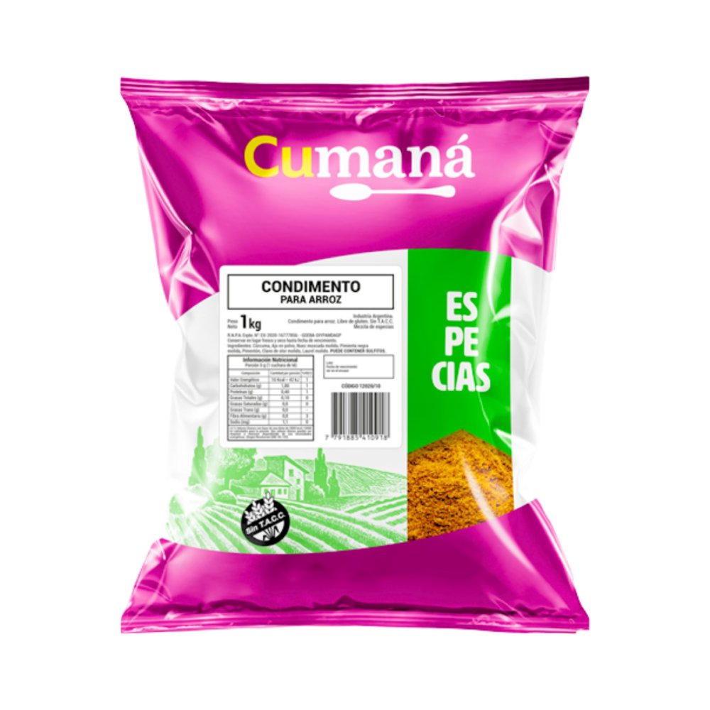 CONDIMENTO P/ARROZ CUMANA 10 x1 kg