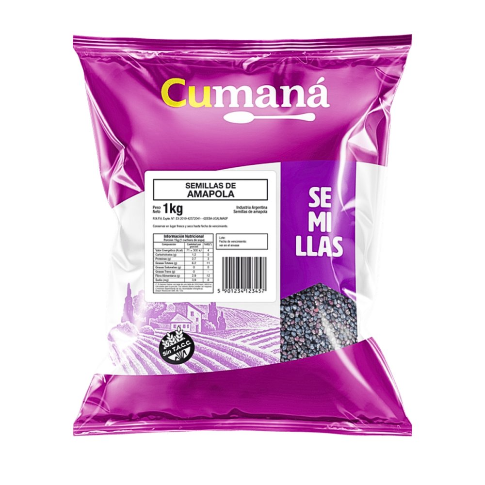 SEMILLA DE AMAPOLA CUMANA 10 BOLSAS X 1KG