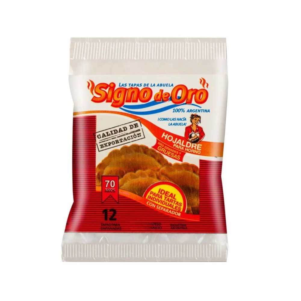 TAPA EMPAN.HOJALDRE ROTIS. 12u x14cm SIGNO.O.