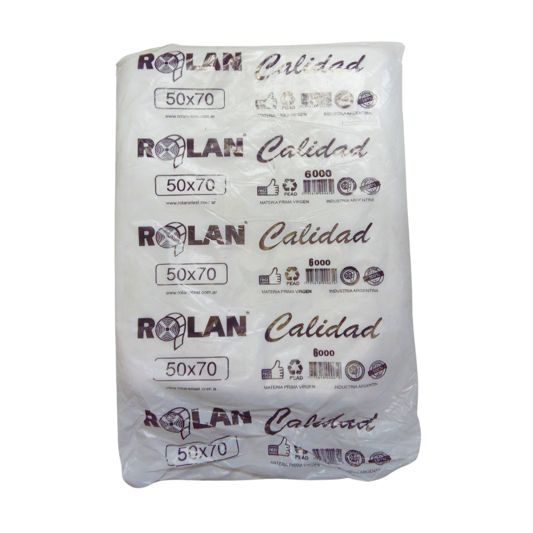 BOLSA CAMISET ROLANPLAST 50 x70 10 BOLSAS x600grs aprox