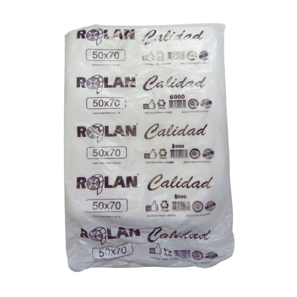 BOLSA CAMISET ROLANPLAST 50 x70 10 BOLSAS x600grs aprox